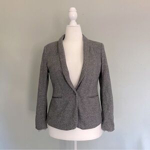 Loft Heather Gray Brushed Cotton Blazer Women’s S
